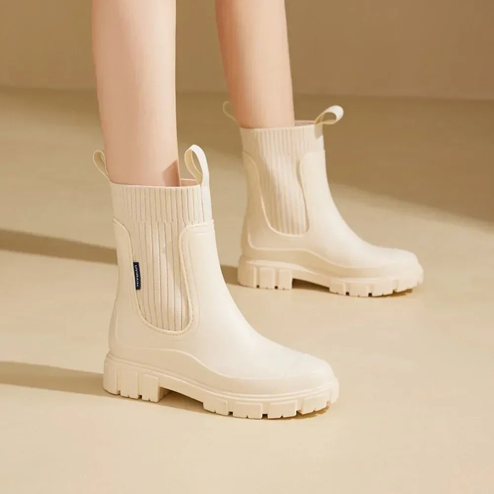 Bottines Chelsea à Semelle Crantée Femme