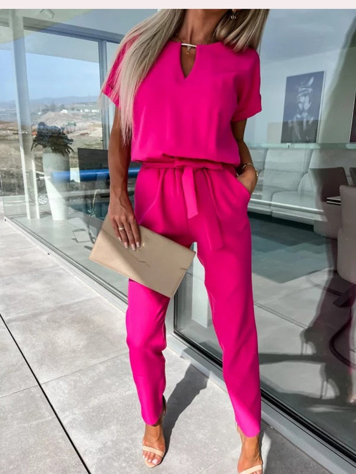 Ensemble Pantalon Ceinturé Femme