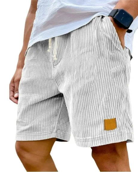 Short Côtelé Décontracté à Cordon Homme