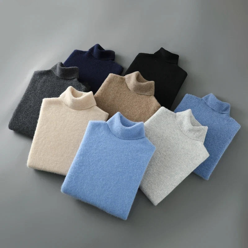 Pull Col Roulé en Maille Femme