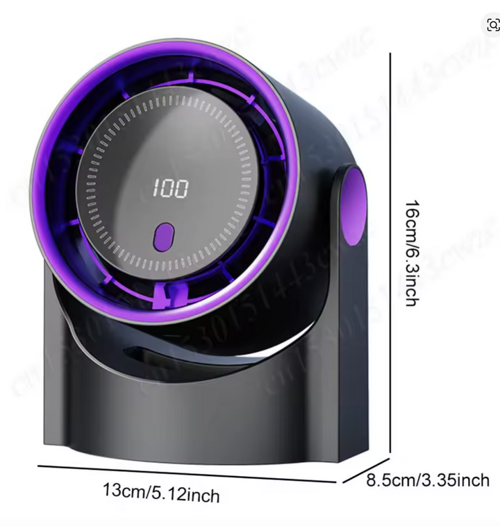 Ventilateur de Bureau USB Silencieux avec Écran Numérique