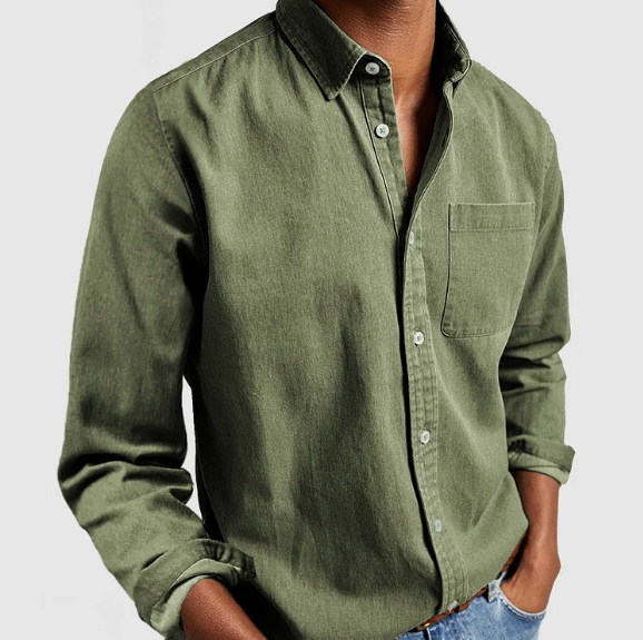 Chemise Décontractée Manches Longues Homme