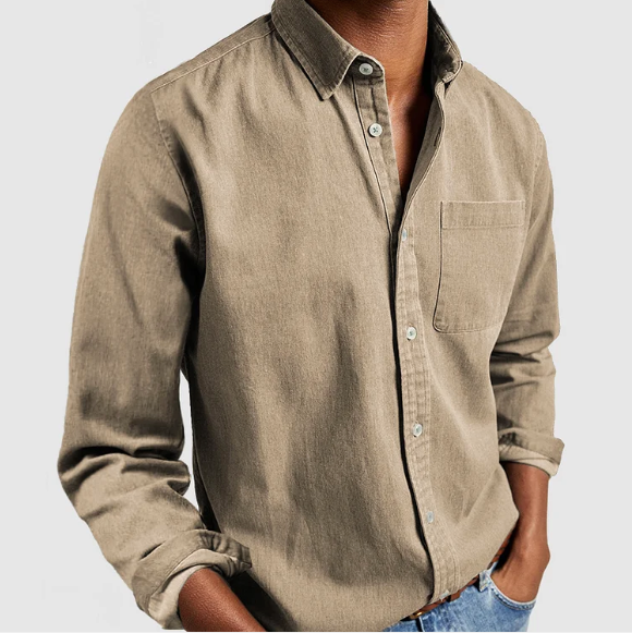 Chemise Décontractée Manches Longues Homme