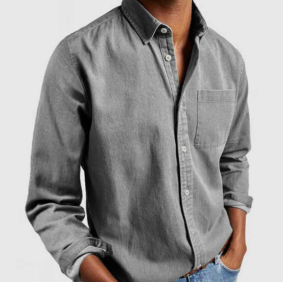 Chemise Décontractée Manches Longues Homme