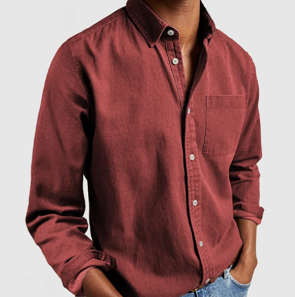 Chemise Décontractée Manches Longues Homme