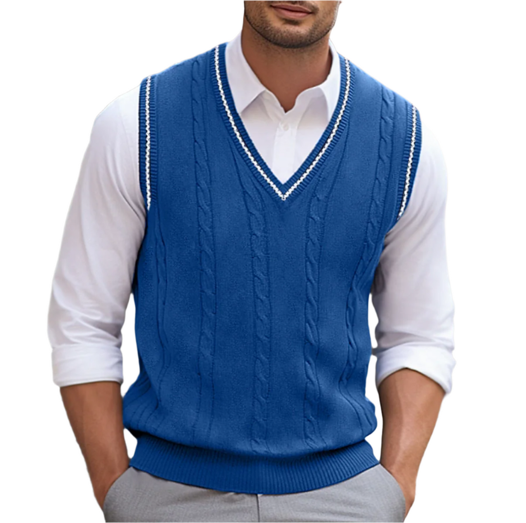 Pull Sans Manches Classique Homme