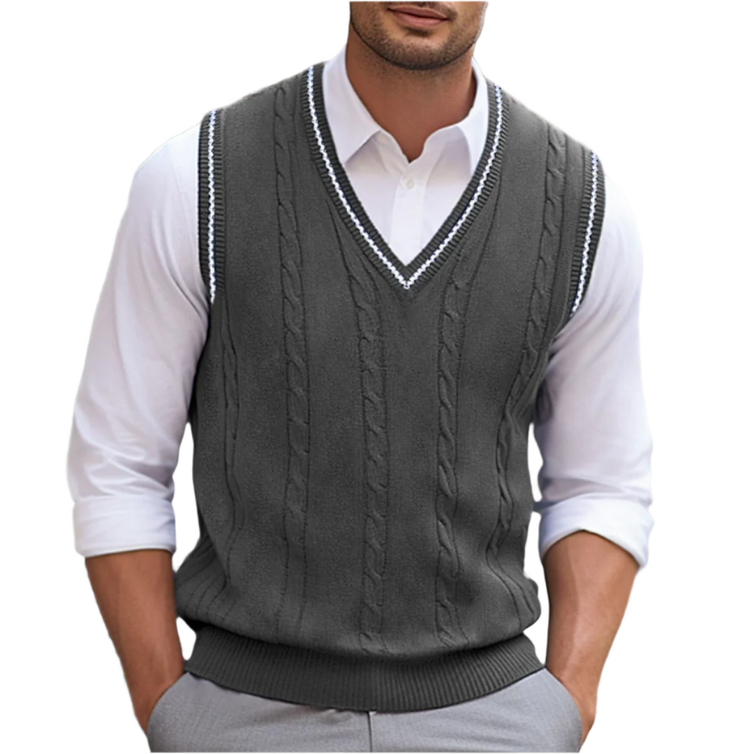 Pull Sans Manches Classique Homme