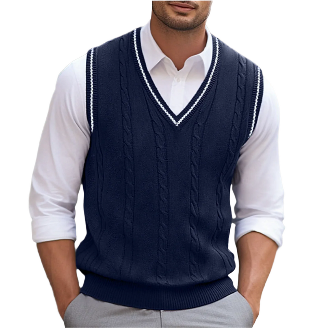 Pull Sans Manches Classique Homme
