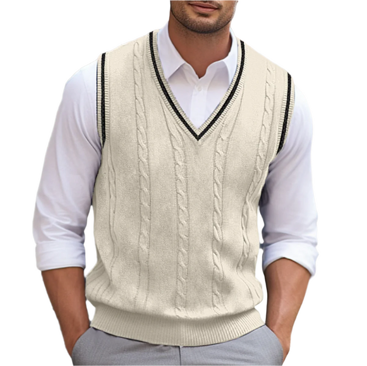 Pull Sans Manches Classique Homme