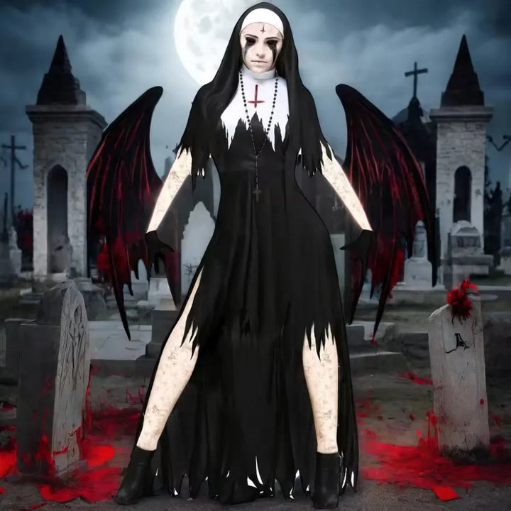 Déguisement De Nonne Gothique Halloween Femme
