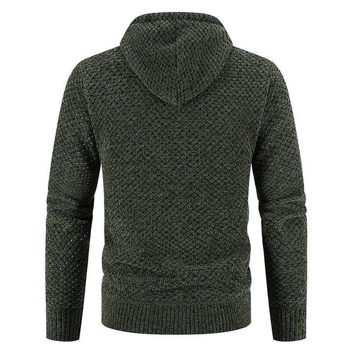 Cardigan Zippé à Capuche Homme