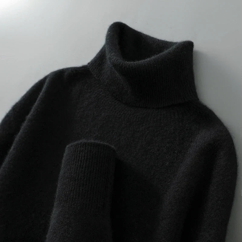 Pull Col Roulé en Maille Femme