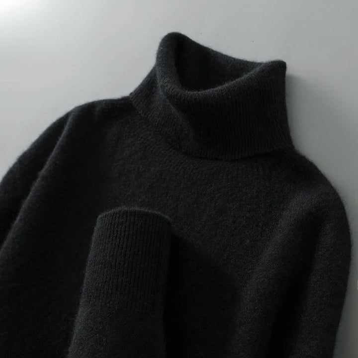 Pull Col Roulé en Maille Femme