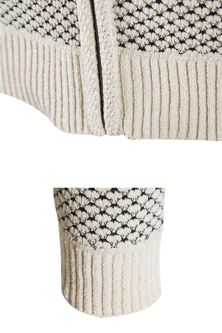 Cardigan Zippé à Capuche Homme