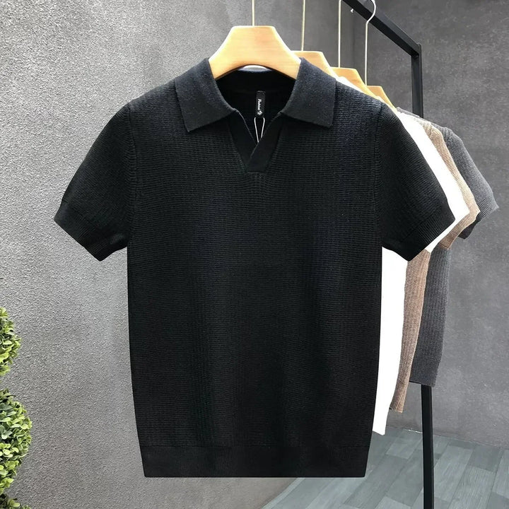 Polo en Maille Texturée Homme