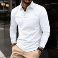 Polo à Manches Longues et Col Boutonné Homme
