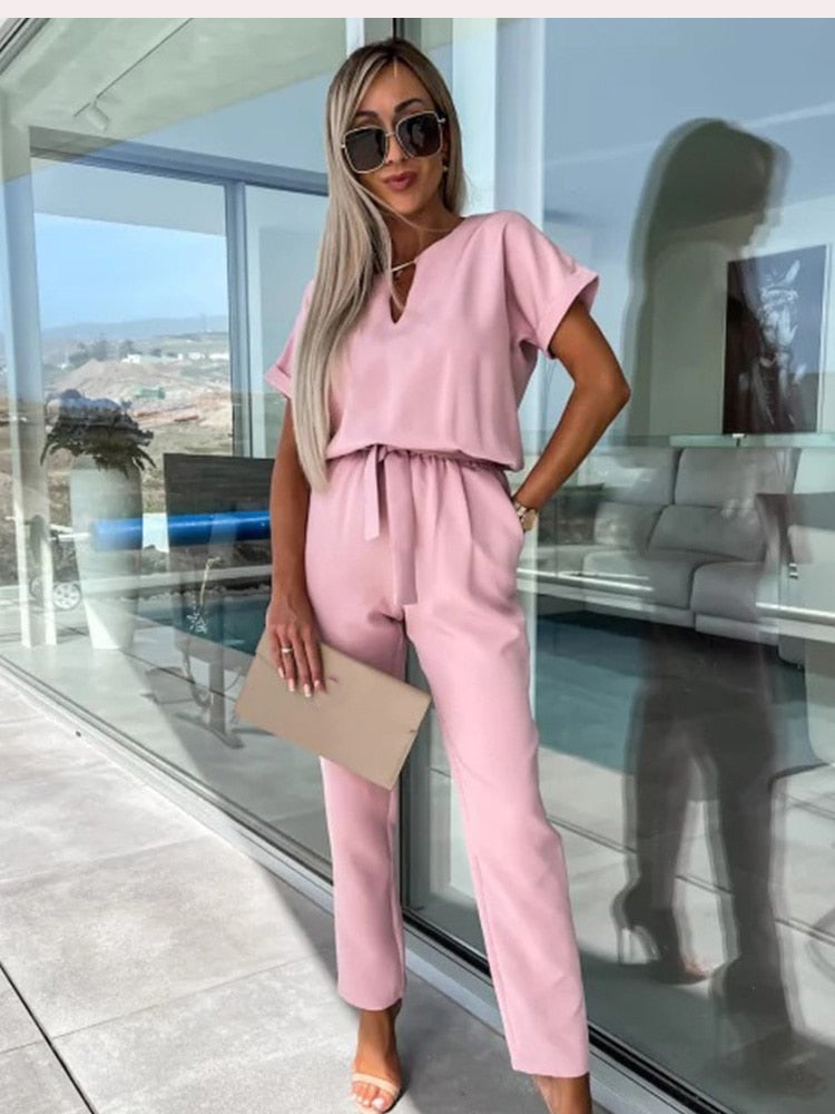 Ensemble Pantalon Ceinturé Femme