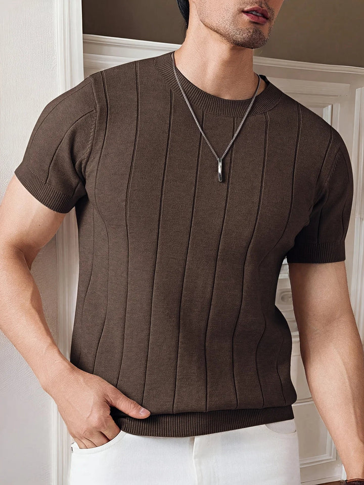 T-Shirt Maille Côtelée Homme