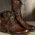 Bottes Montantes à Lacets Homme