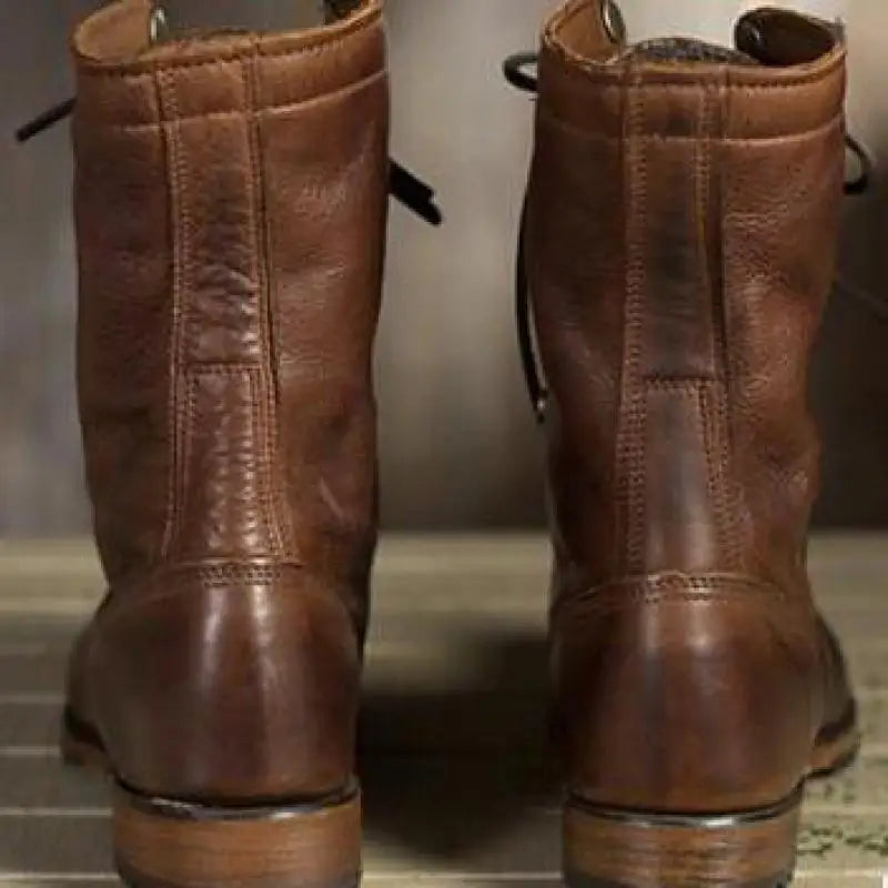 Bottes Montantes à Lacets Homme