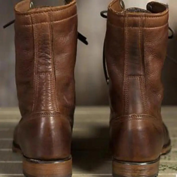 Bottes Montantes à Lacets Homme