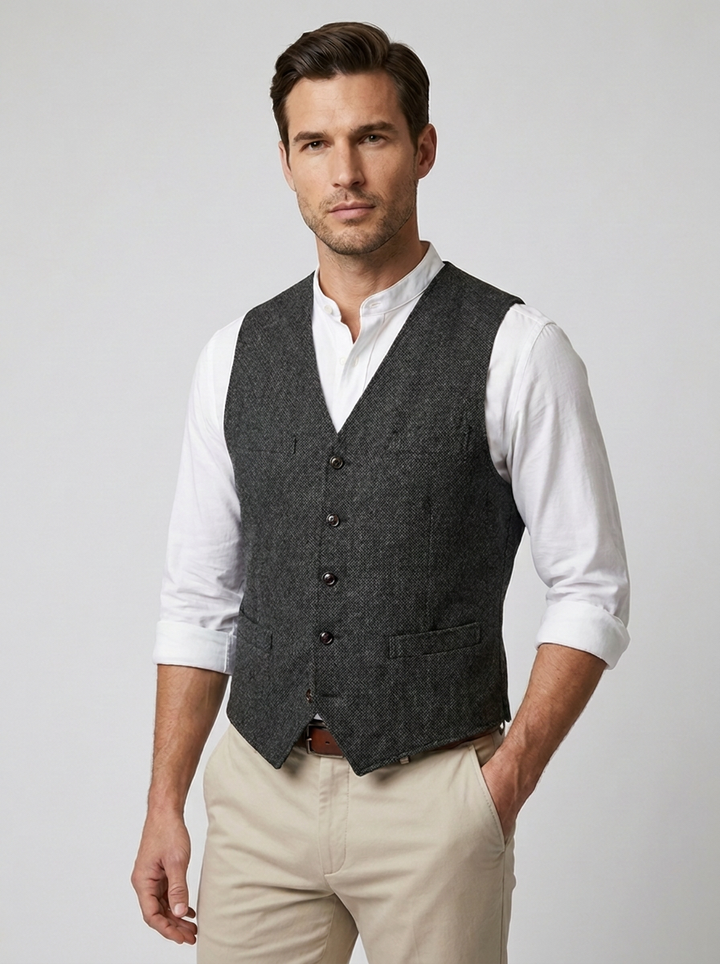 Gilet De Costume Sans Manches Pour Homme