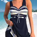 Women's Two-Piece Tankini Dress with Shorts