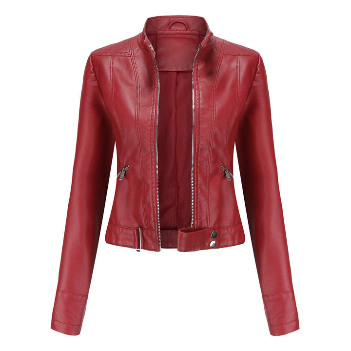 Blouson Court Zippé Style Motard Femme