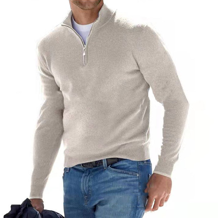 Pull à Col Montant Demi-Zip Homme