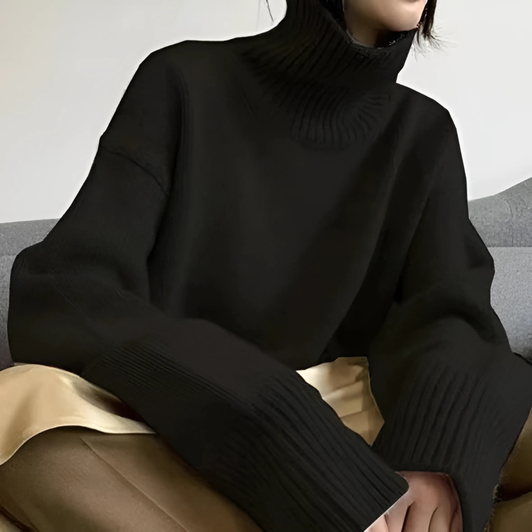 Pull Col Roulé Coupe Ample Femme