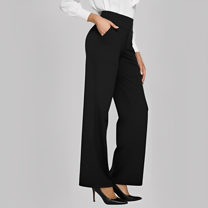 Pantalon Large Taille Haute Femme