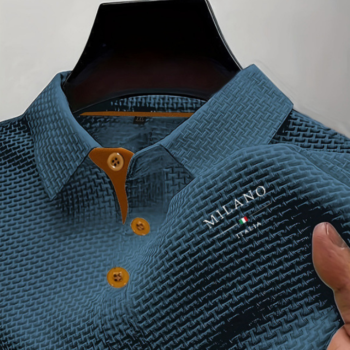 Polo Texturé Brodé Homme