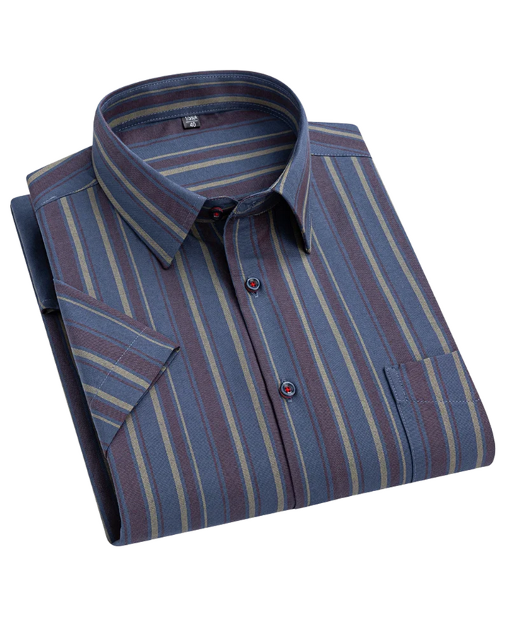 Chemise Rayée Manches Courtes Homme