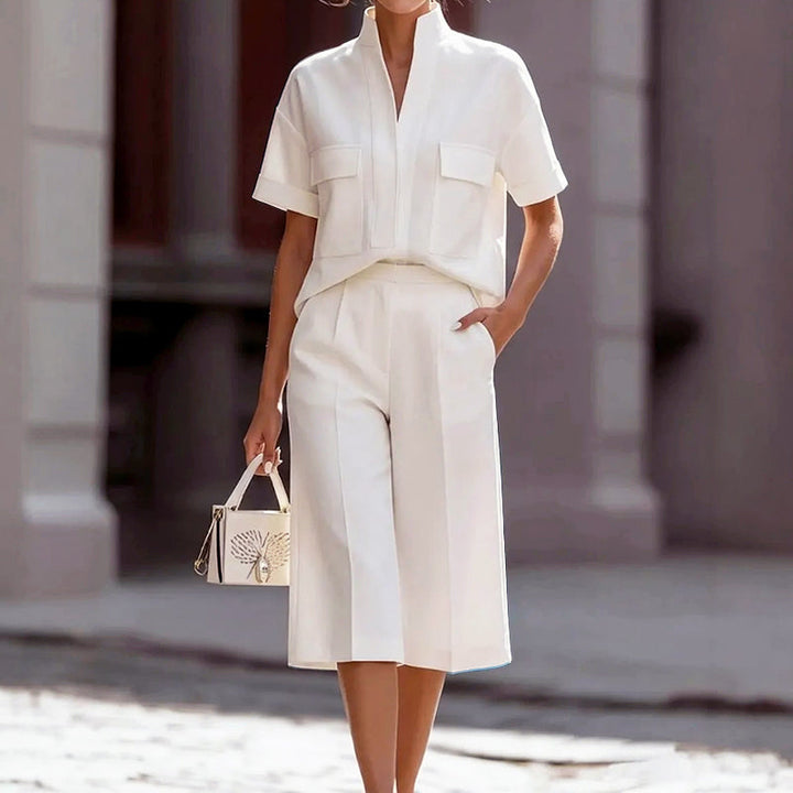 Ensemble Blouse et Pantacourt Femme
