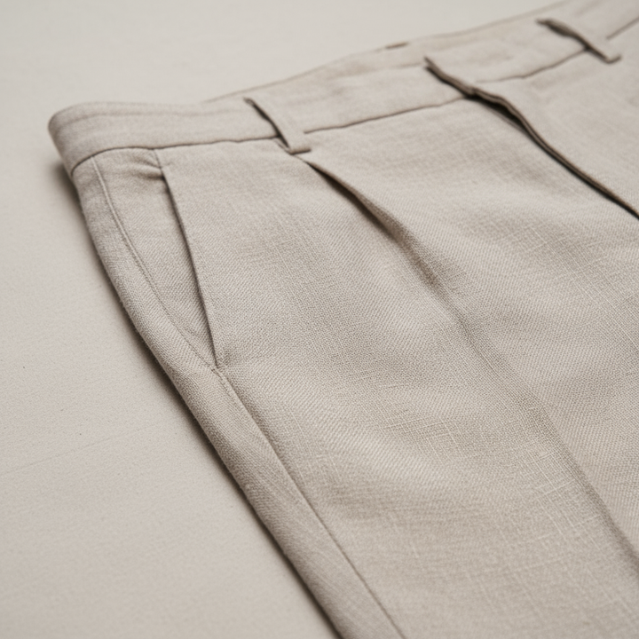 Pantalon Habillé Plissé Homme