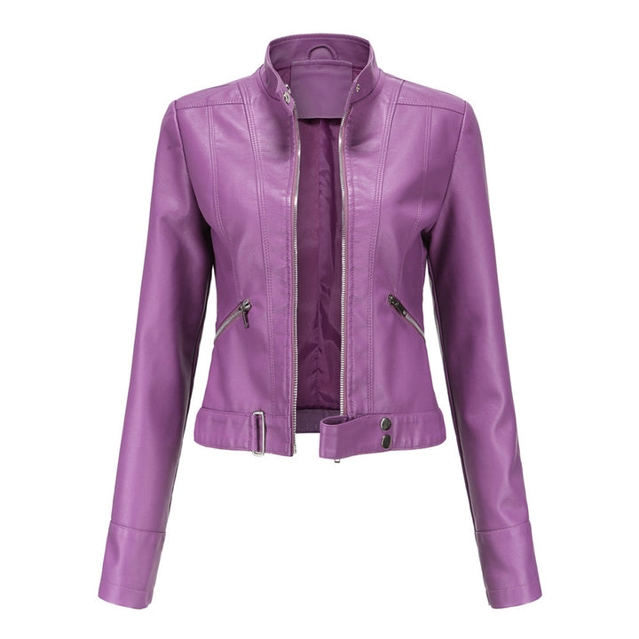 Veste Courte Zippée à Col Montant Femme