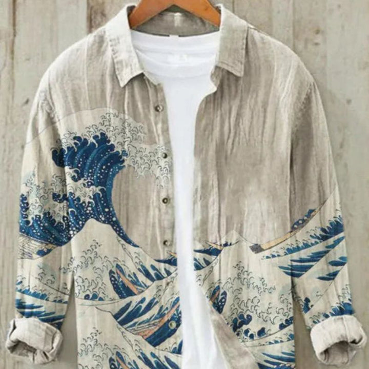 Chemise Imprimée Vagues Homme