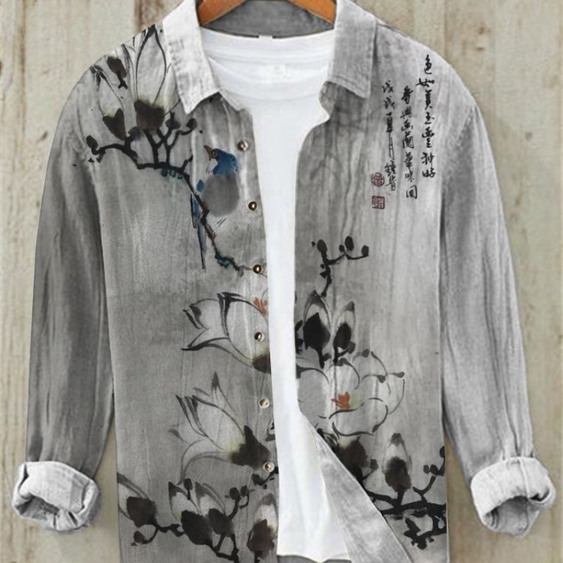 Chemise Imprimée Vagues Homme