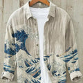 Men's Wave-Print Shirt