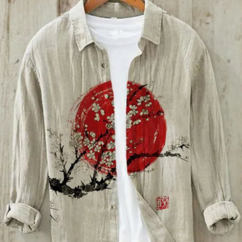 Chemise Imprimée Vagues Homme