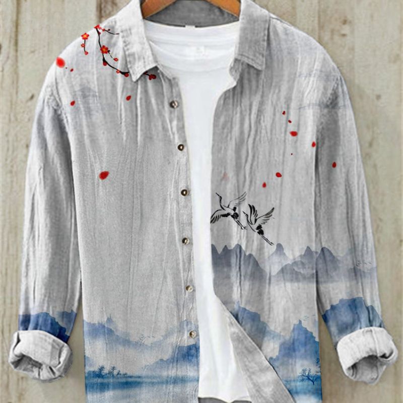 Chemise Imprimée Vagues Homme