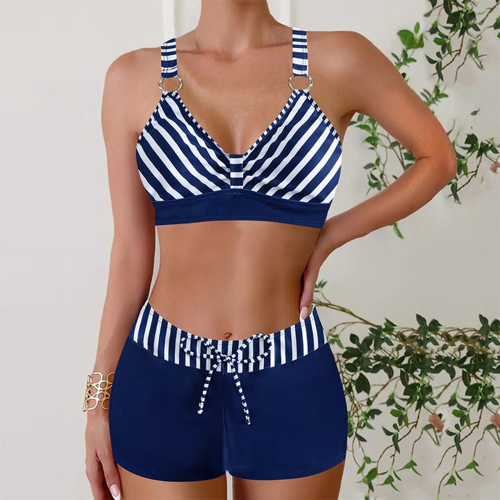 Maillot de Bain Deux Pièces avec Short Femme