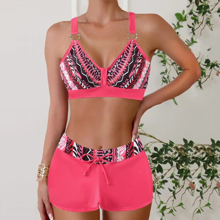 Maillot de Bain Deux Pièces avec Short Femme