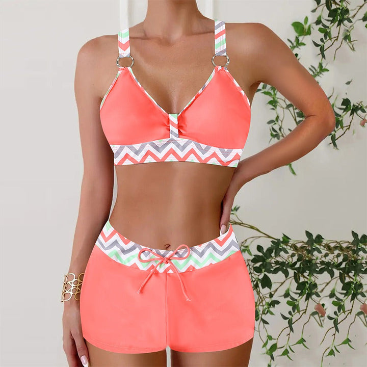 Maillot de Bain Deux Pièces avec Short Femme
