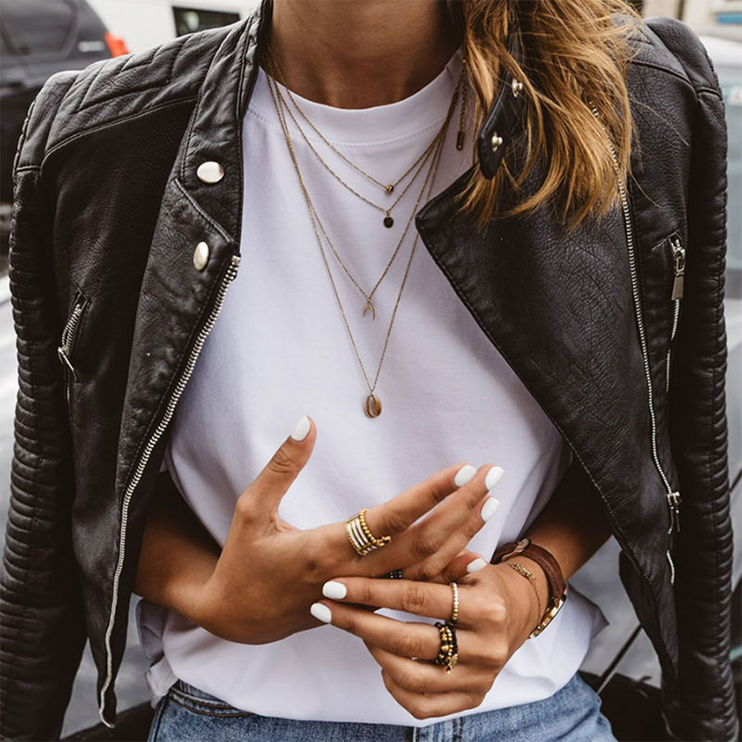 Veste Biker Courte à Zips Et Panneaux Matelassés Femme