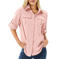 Chemise Manches Longues à Poches Femme