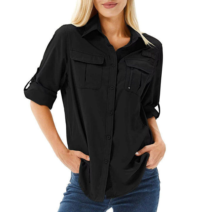 Chemise Manches Longues à Poches Femme