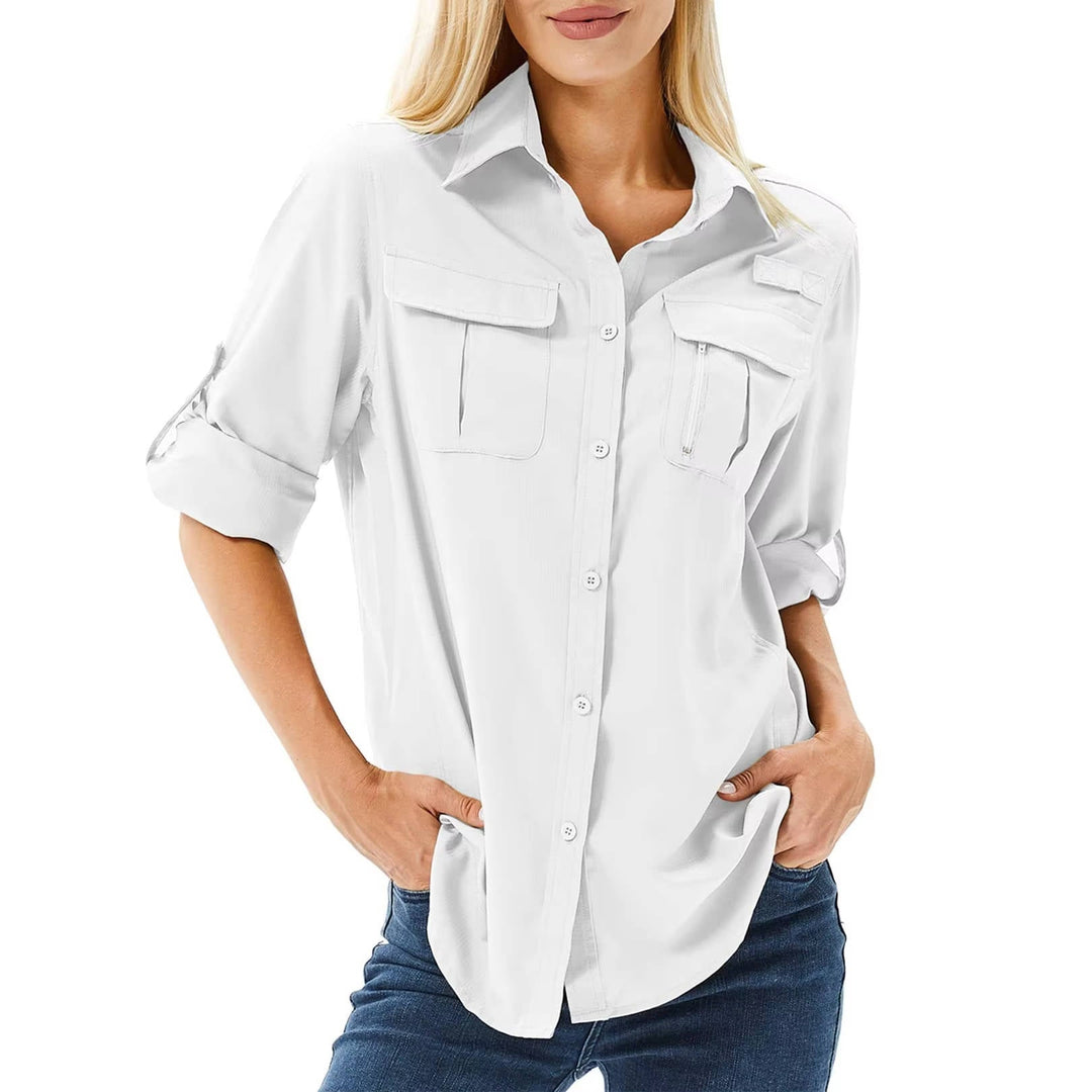 Chemise Manches Longues à Poches Femme
