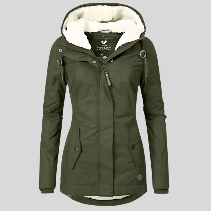 Parka Doublée à Capuche Femme