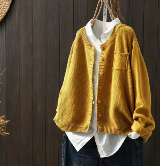 Cardigan Boutonné À Coupe Ample Femme